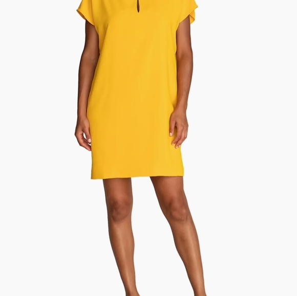 Trina Turk Dresses & Skirts - Trina Turk Kaanapali Crepe Sheath Dress Yellow Size Medium Chic New,